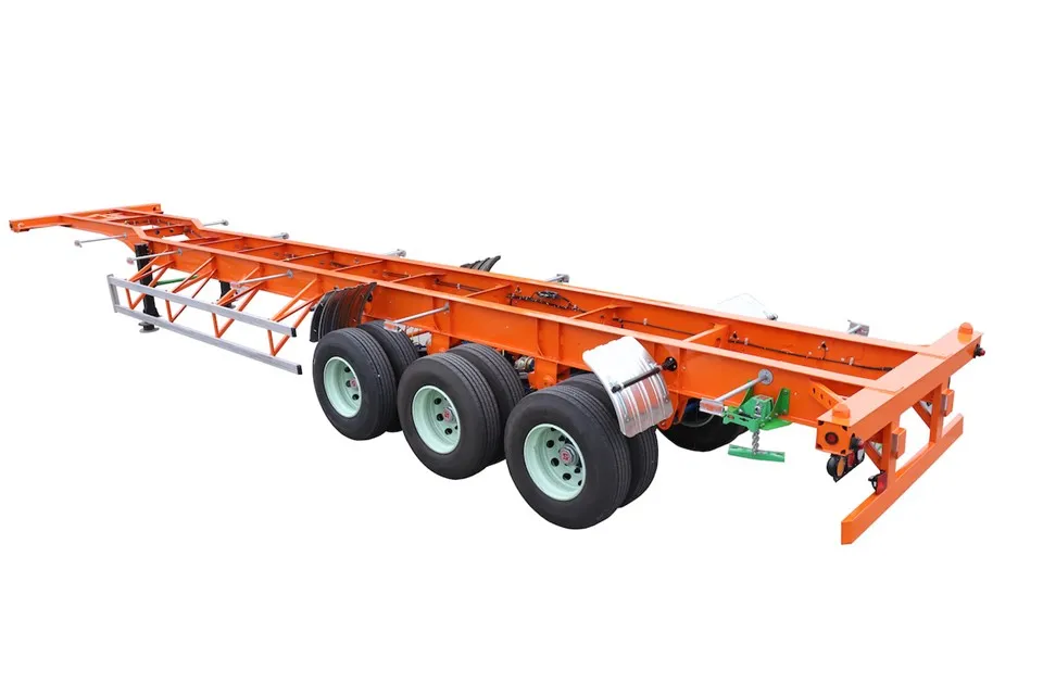 Reboque de contêiner de esqueleto de 3 eixos