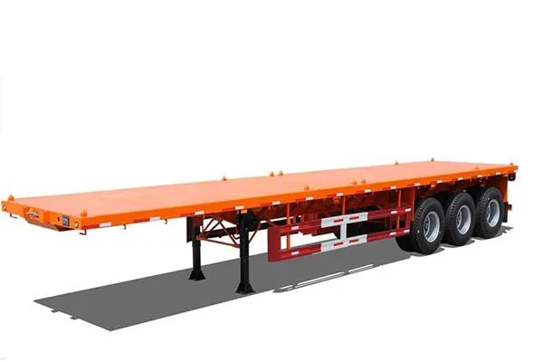 Reboque de cama plana de 3 eixos