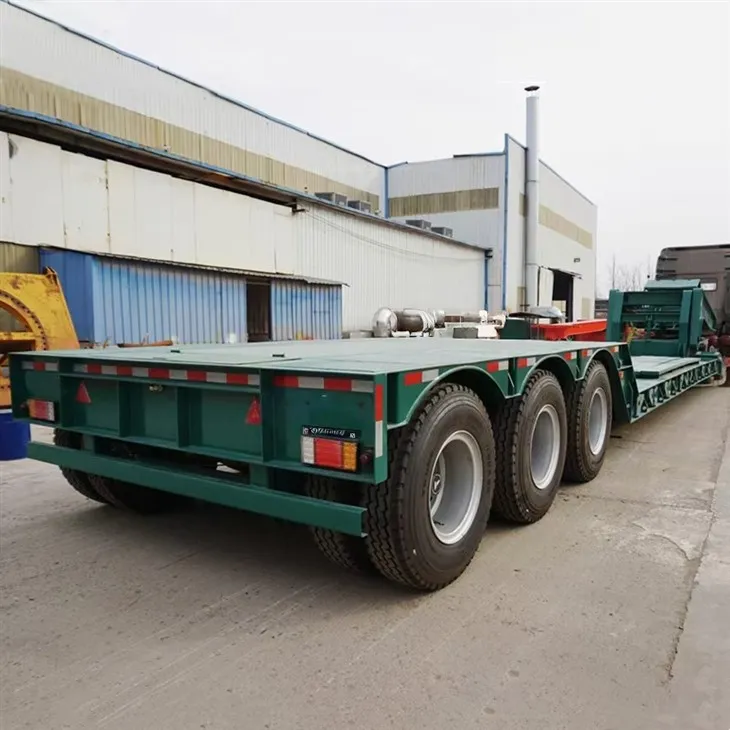 Trailer Lowboy Gooseneck removível de 3 eixos
