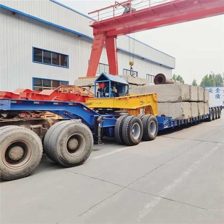 Reboque baixo de pescoço de ganso destacável de 4 eixos de 120 toneladas