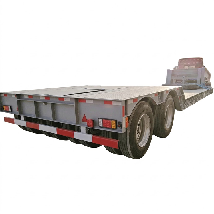 Reboque Lowboy Gooseneck de 2 linhas e 4 eixos de 50 toneladas