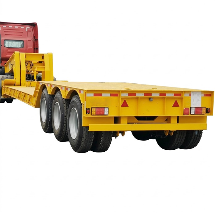 Reboque pescoço de ganso destacável de três eixos 50T