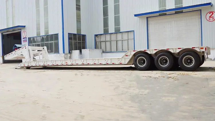 Tri Axle 100 Ton Detachable Lowboy Trailer manufacture Tri Axle 100 Ton Detachable Lowboy Trailer manufacture